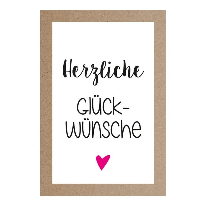 Karte Herzliche Glückwünsche