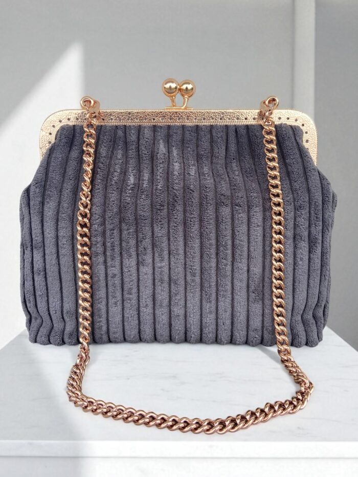 Vintage Clip Clutch/Baguette Bag rosegold