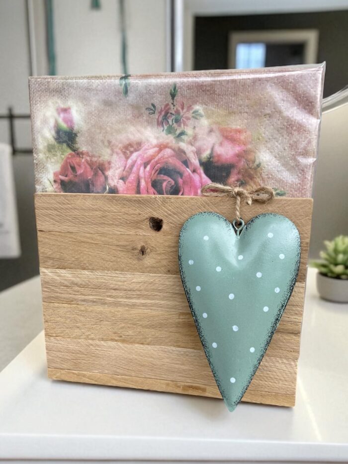 Geschenkset Serviettenhalter Rosen rot